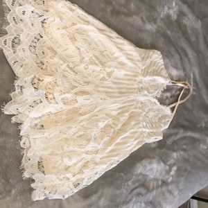 Off white lace romper